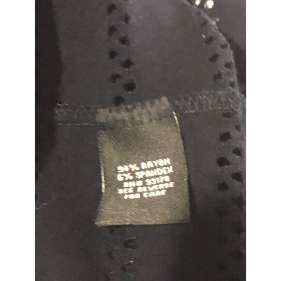 Premise Studio Womens Elbow Sleeve Crochet Open‎ Front Cardigan Black Small NWT - Picture 5 of 5